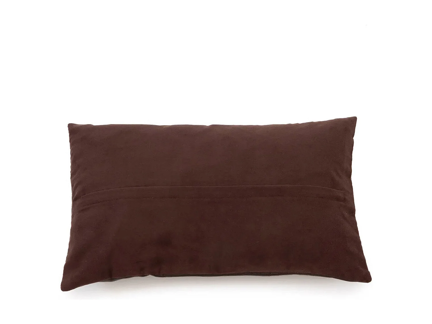 Het Six Panel Leather Kussenhoes - Chocolade - 30x50