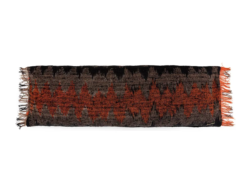 Funda de cojín Oh My Gee - Negro Naranja - 35x100