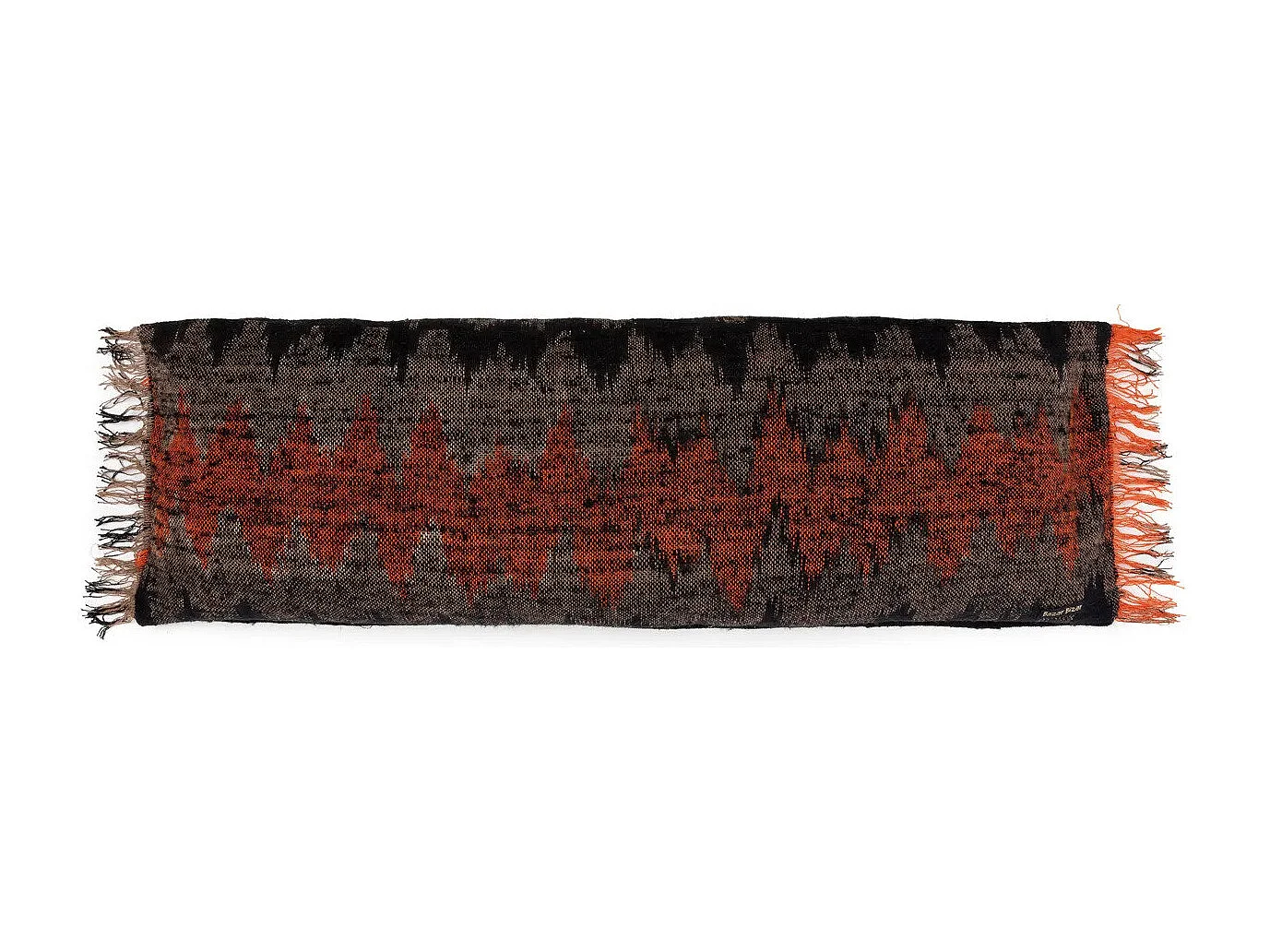 De Oh My Gee Kussenhoes - Zwart Oranje - 35x100