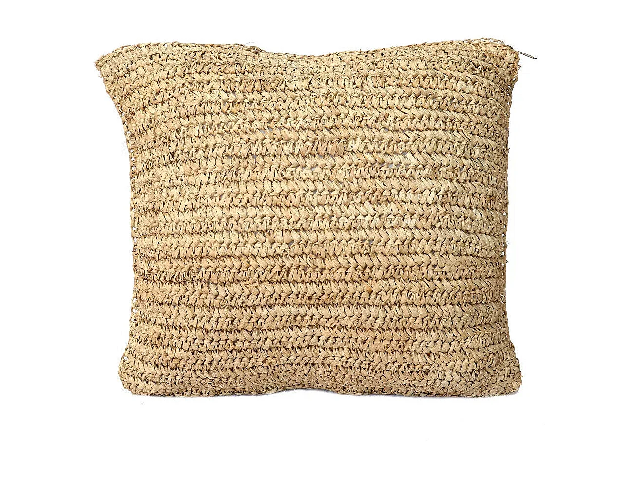 La Housse De Coussin Raffia Flores Carrée - Naturel - 40x40