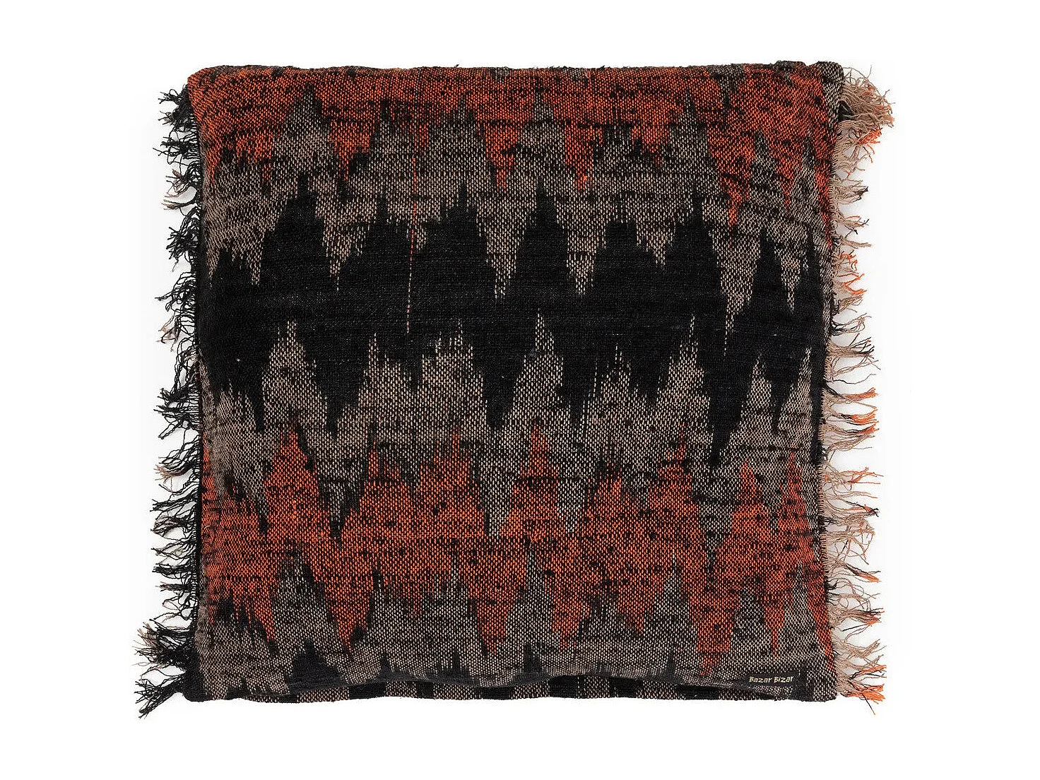 La Housse De Coussin Oh My Gee - Noir Orange - 60x60