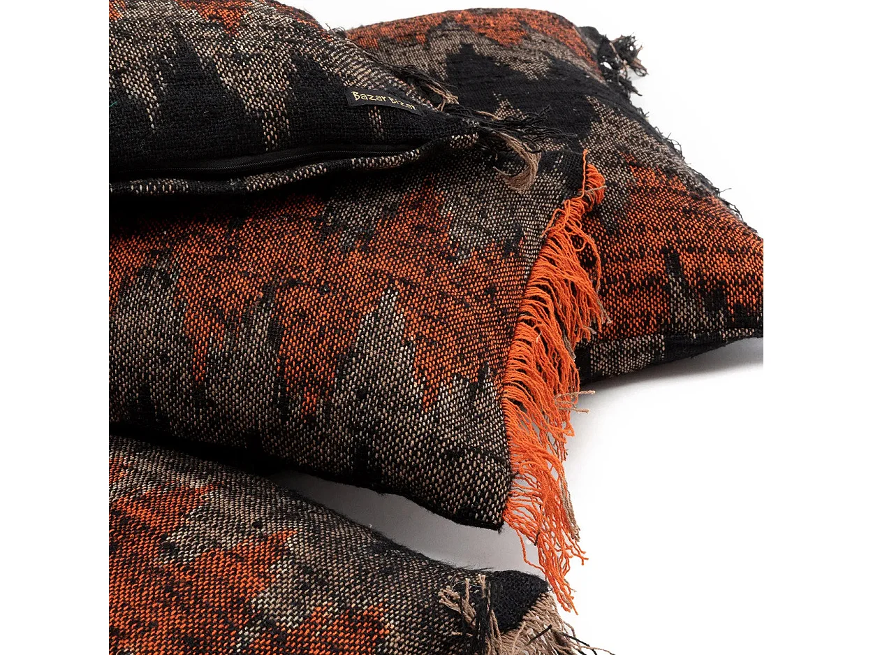 Il Copricuscino Oh My Gee - Nero Arancione - 60x60