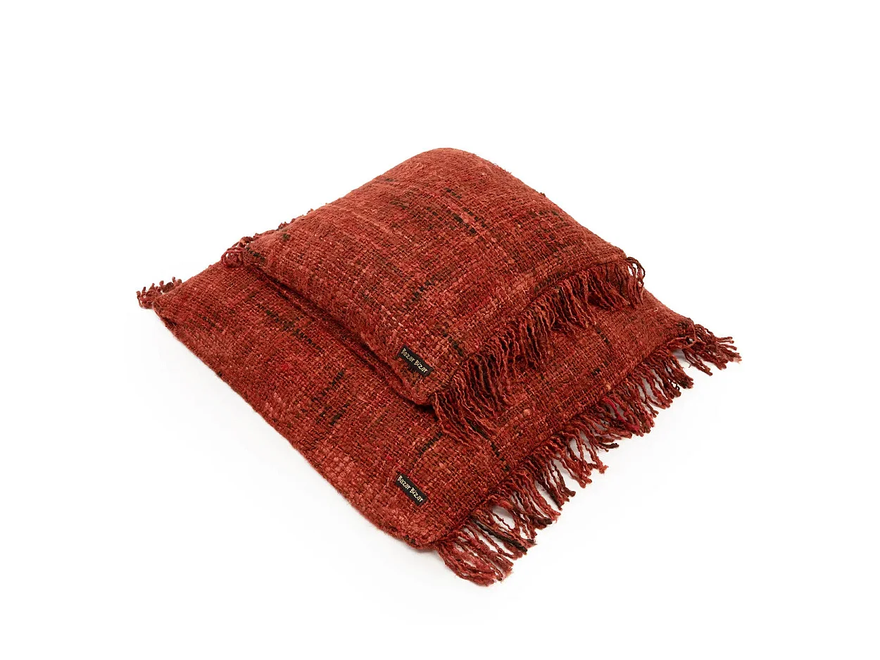 La Funda De Cojín Oh My Gee - Rojo Cereza - 60x60