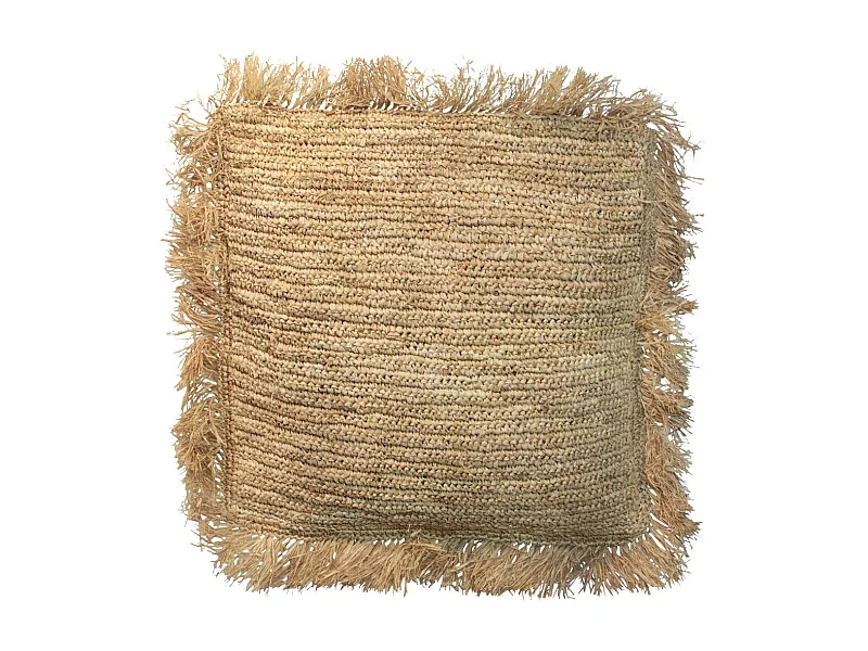 Der Raffia Kissenbezug - Quadratisch - Natur - 60x60