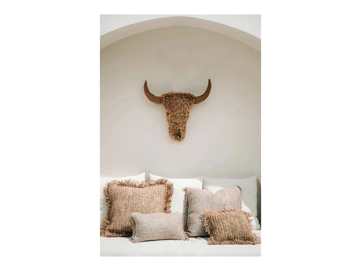 La Housse De Coussin Raffia Carré - Naturel - 60x60