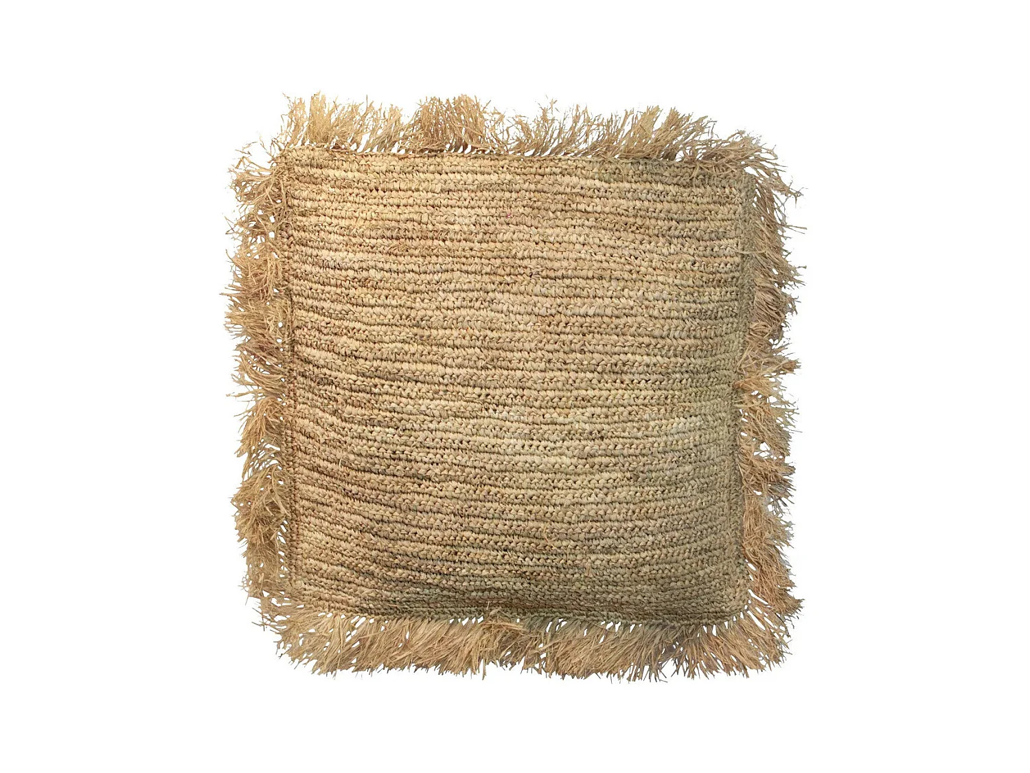 La Housse De Coussin Raffia Carré - Naturel - 60x60