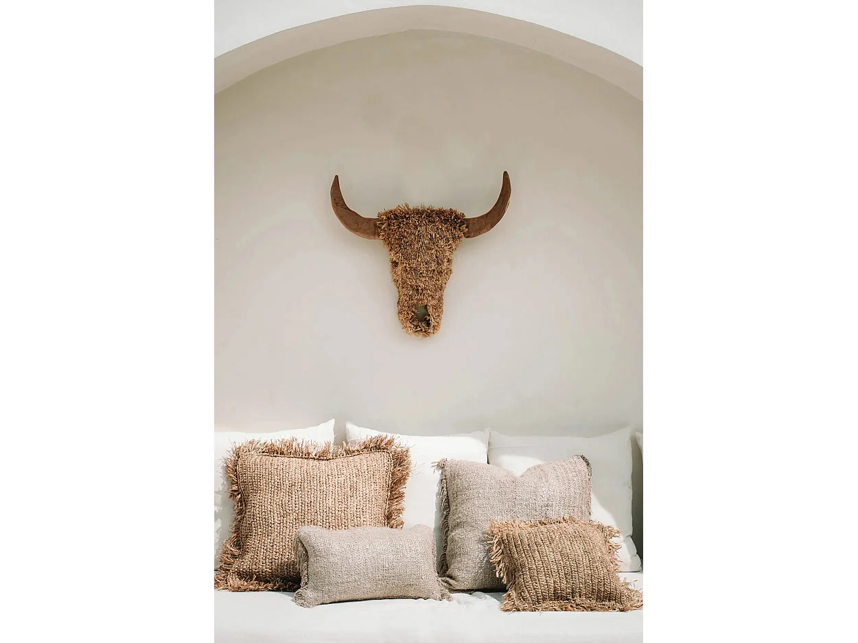 La Housse De Coussin Raffia Carré - Naturel - 60x60