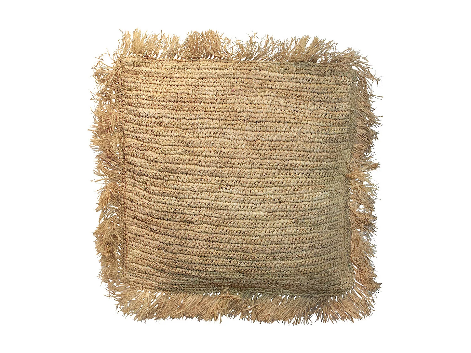 La Funda Cojí­n de Rafia Cuadrada - Natural - 60x60