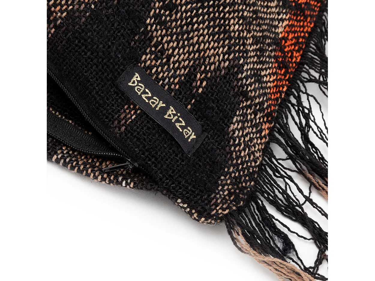 La Funda de Cojín Oh My Gee - Negro Naranja - 40x40