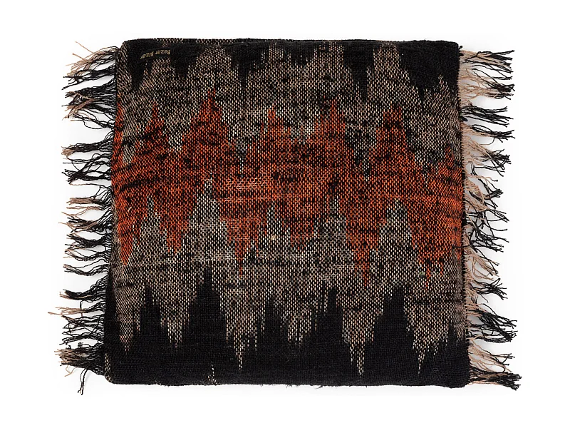 La Funda de Cojín Oh My Gee - Negro Naranja - 40x40