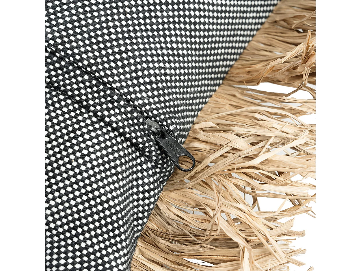 La Funda de Cojín Cotton Bonita - Negro Natural - 40x40