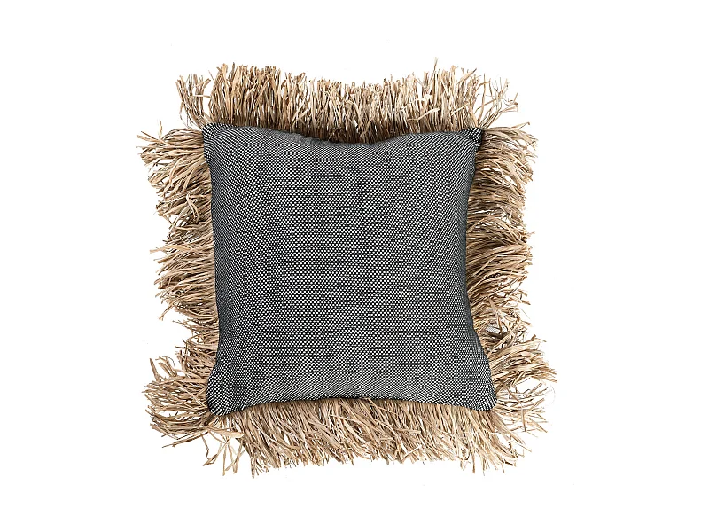 Housse De Coussin Cotton Bonita - Noir Naturel - 40x40