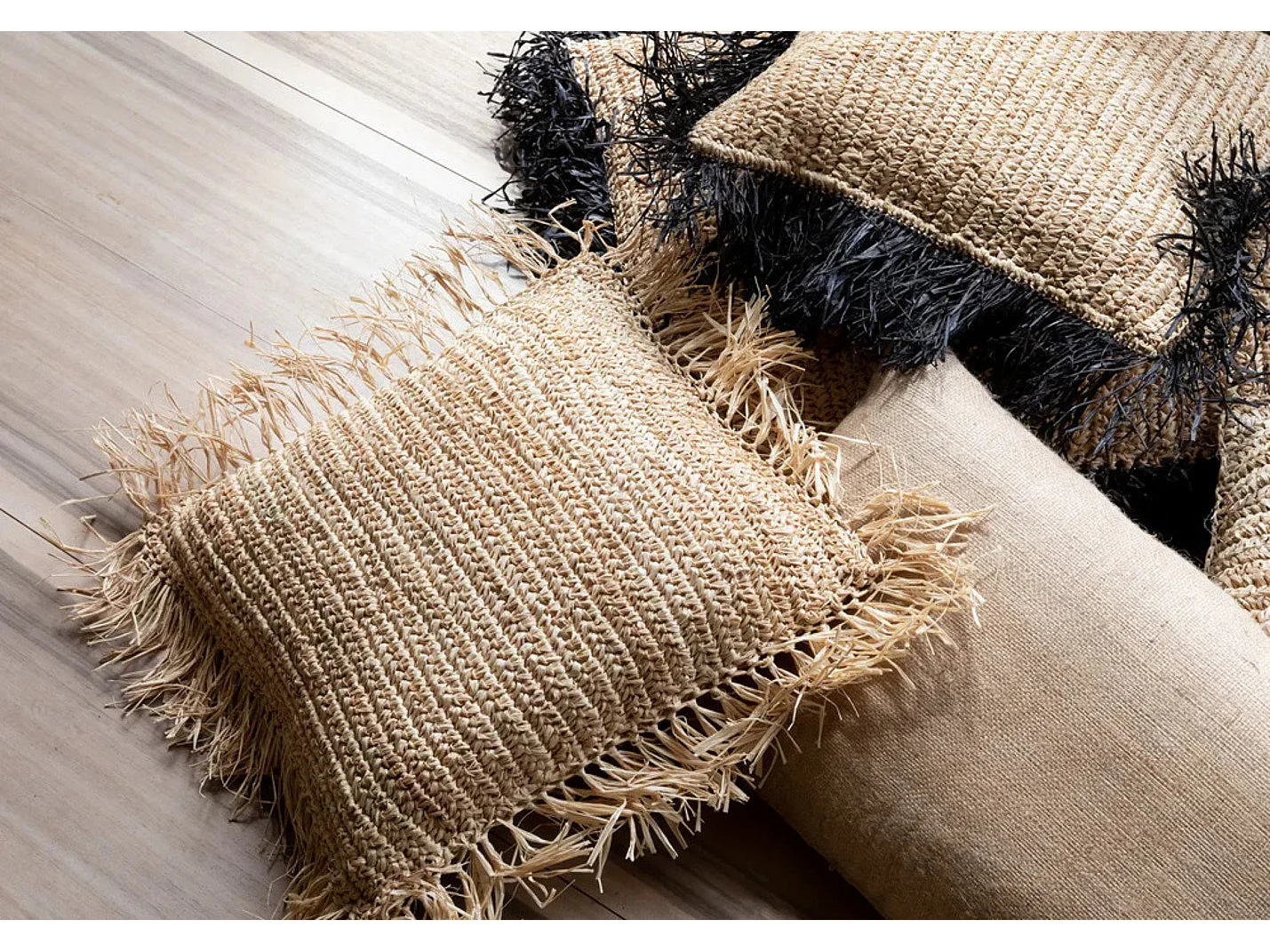 La Funda De Cojín Jute - Natural - 30x60