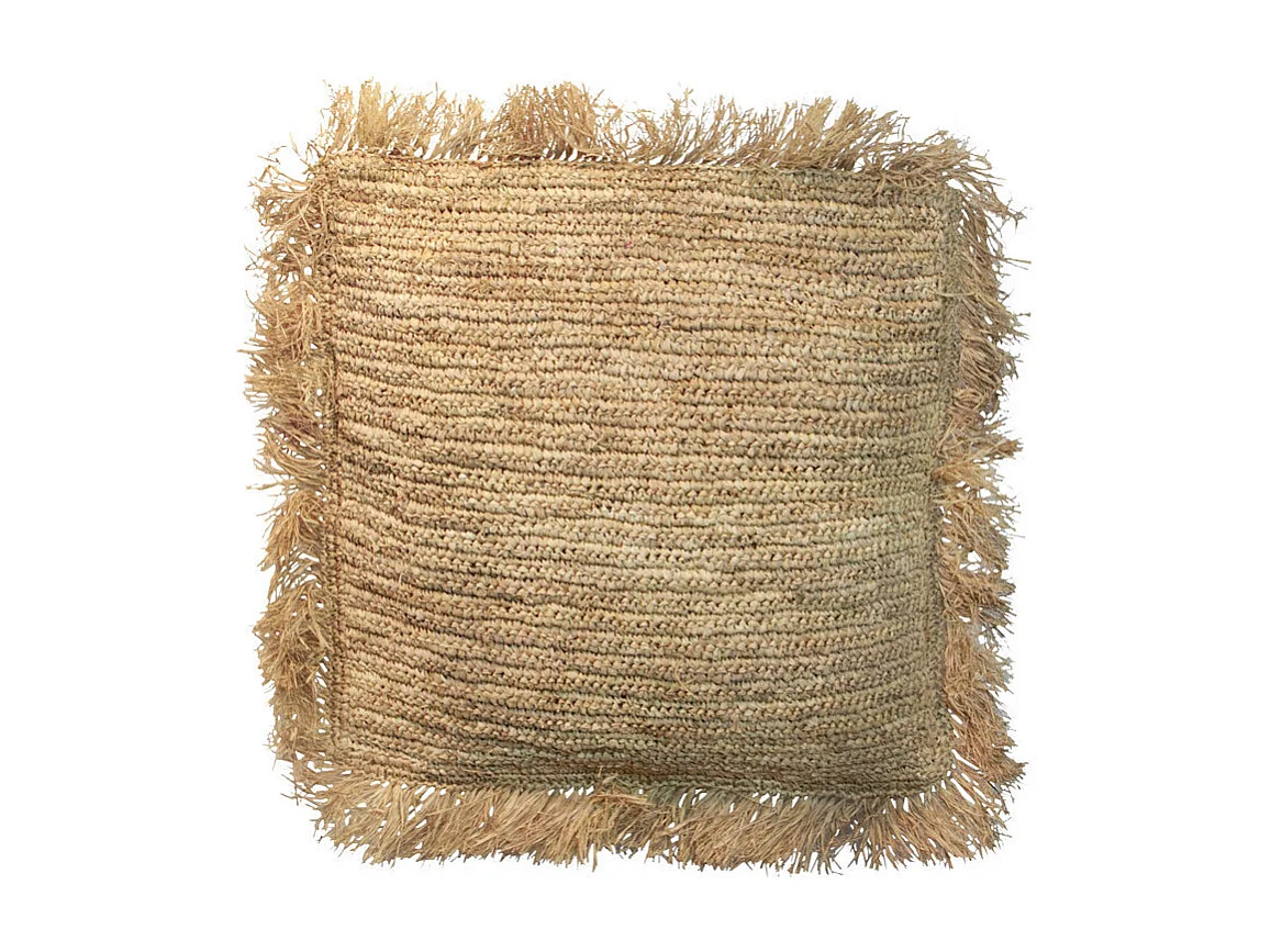 La Housse De Coussin Raffia Carré - Naturel - 40x40