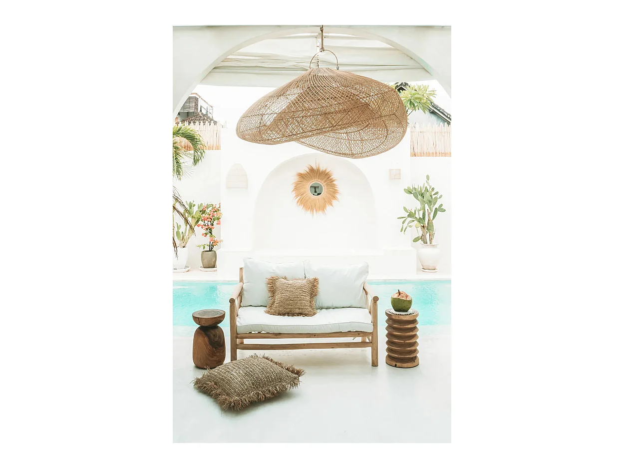 La Housse De Coussin Raffia Carré - Naturel - 40x40