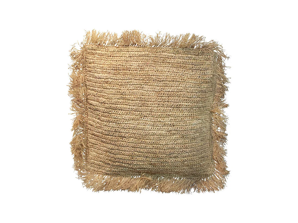 La Housse De Coussin Raffia Carré - Naturel - 40x40