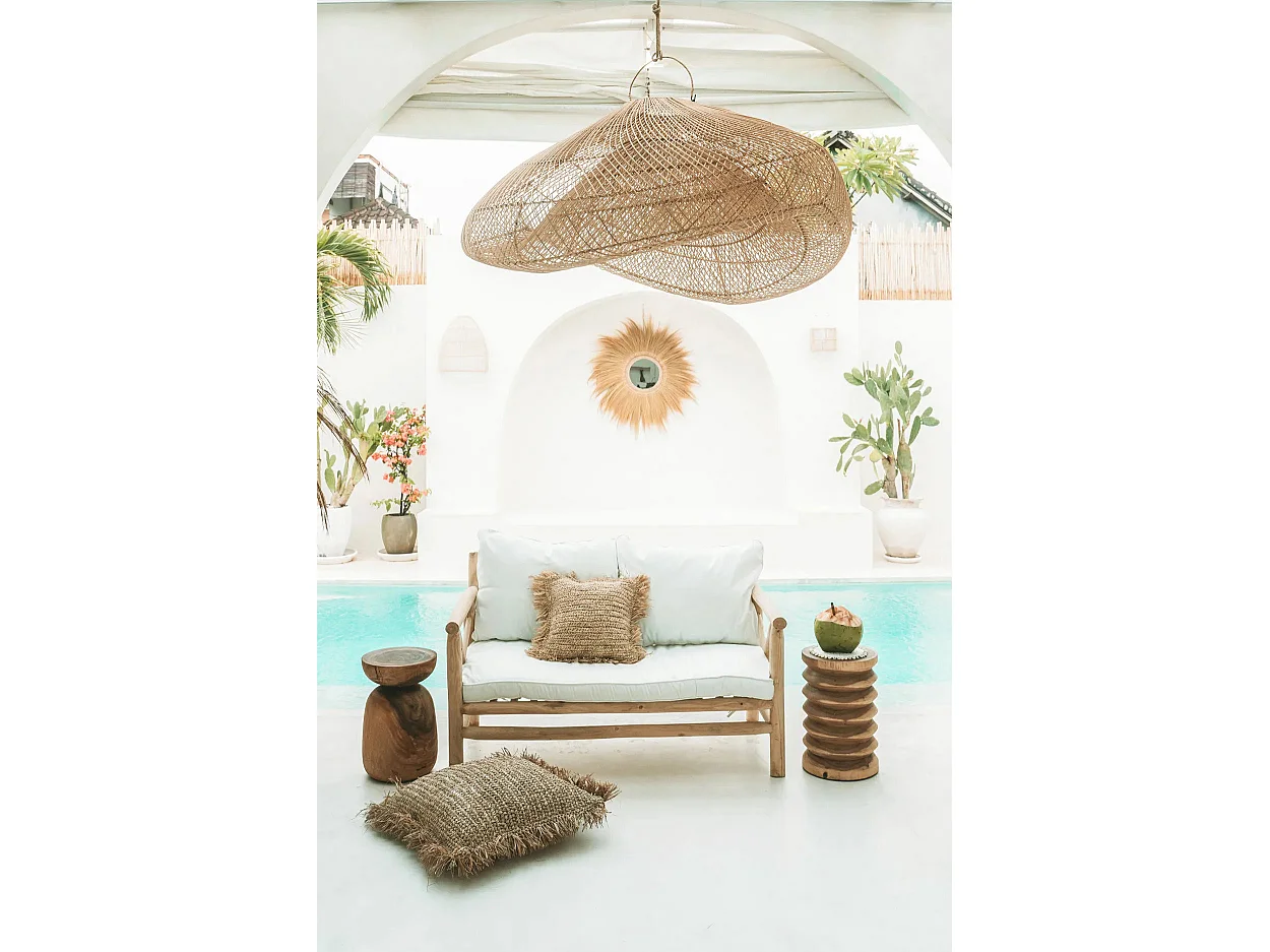 La Housse De Coussin Raffia Carré - Naturel - 40x40