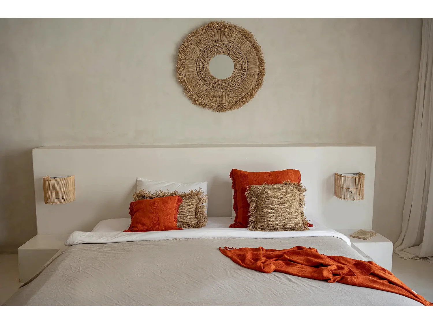 La Housse De Coussin Raffia Carré - Naturel - 40x40