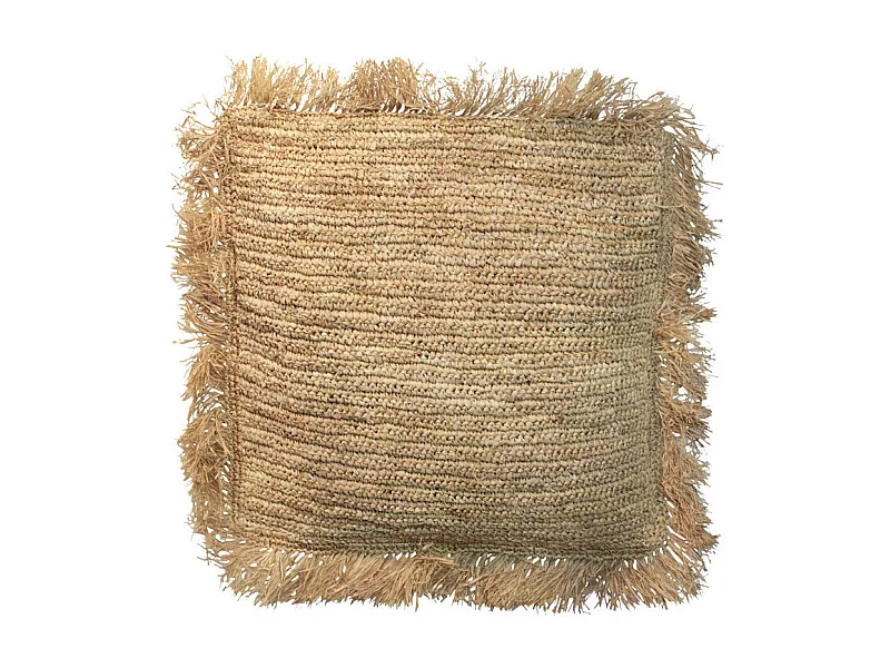 La Housse De Coussin Raffia Carré - Naturel - 40x40