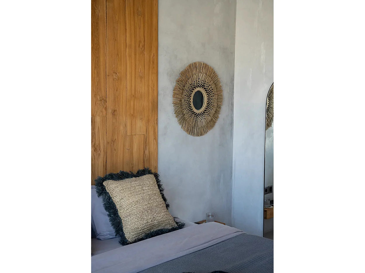 Il Copricuscino Raffia - Nero Naturale - 60x60