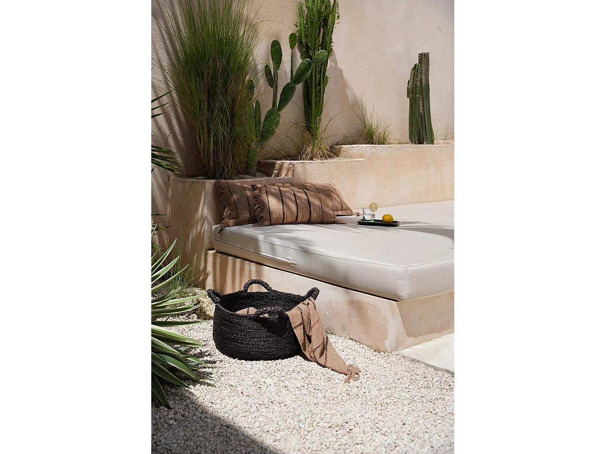 Der Oh My Gee Kissenbezug - Beige Schwarz - 35x100