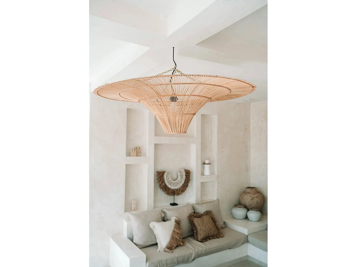 La Housse de Coussin Raffia Cotton - Blanc Naturel - 40x40