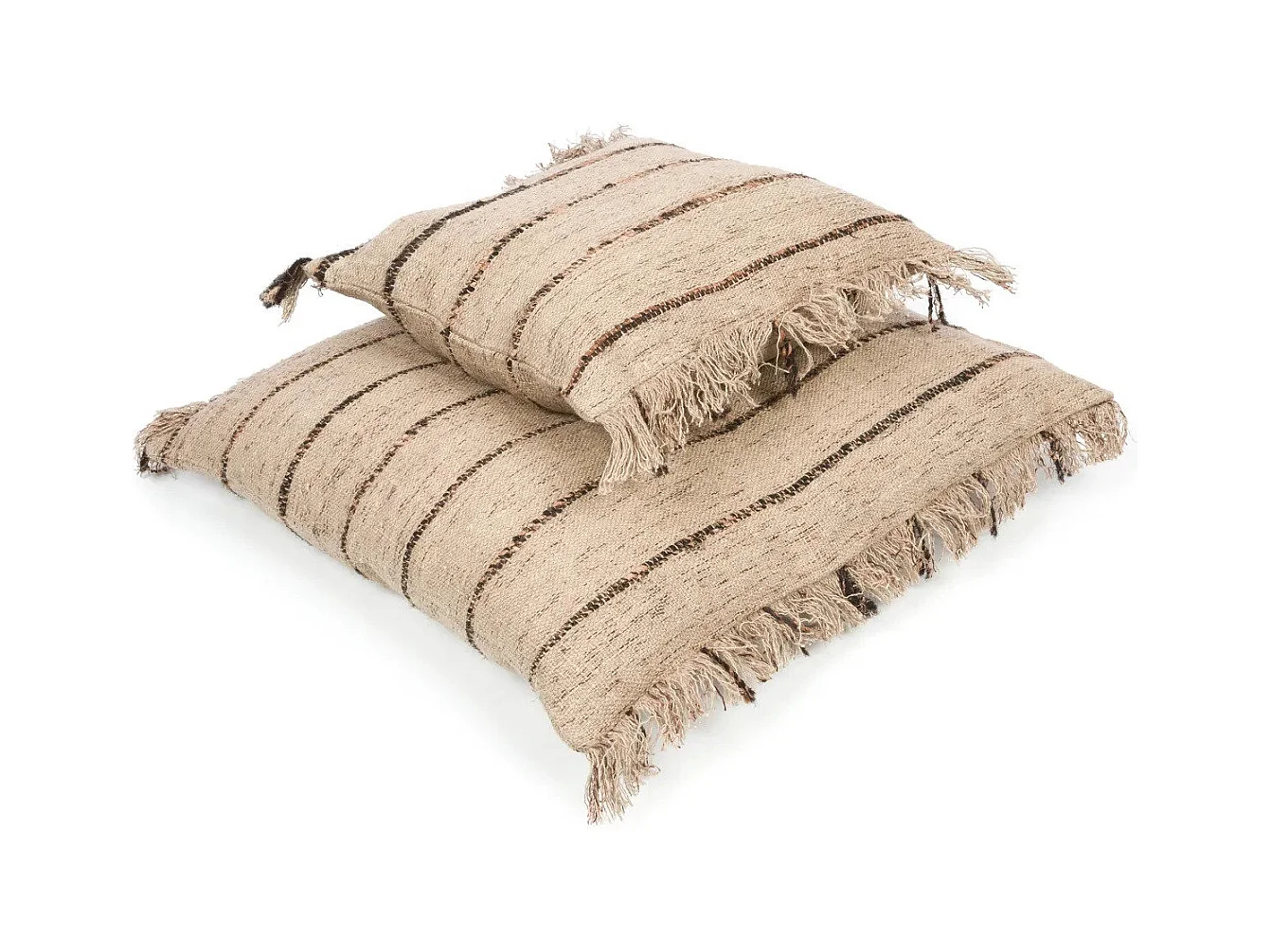 La Funda de Cojín Oh My Gee - Beige Negro - 40x40