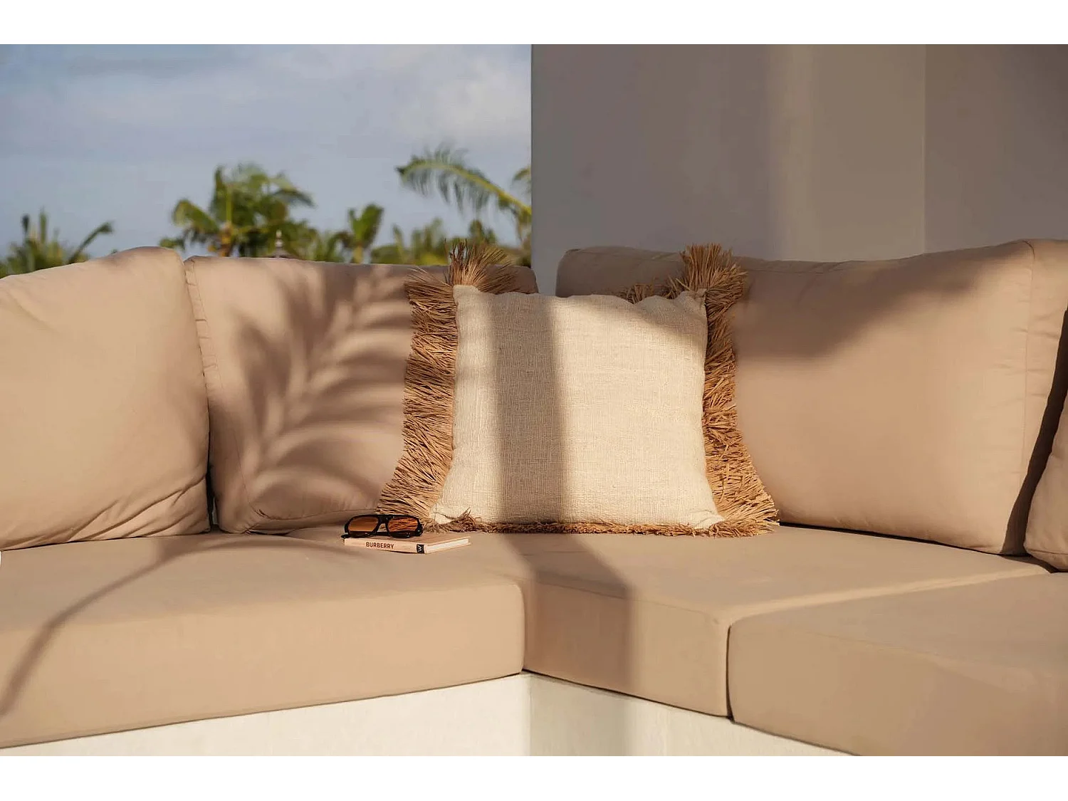 Der Saint Tropez Kissenbezug - Natur Weiss - 60x60