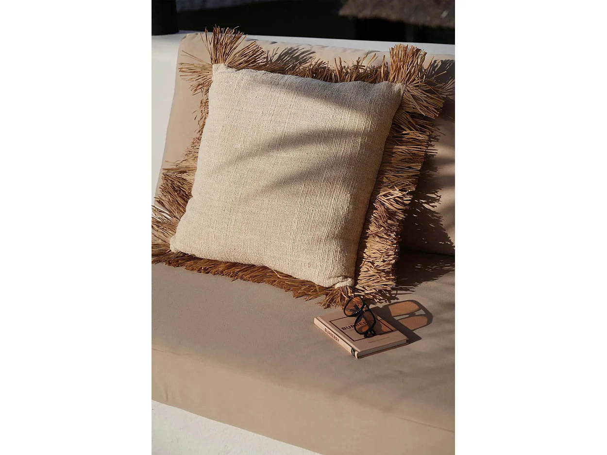 Der Saint Tropez Kissenbezug - Natur Weiss - 60x60