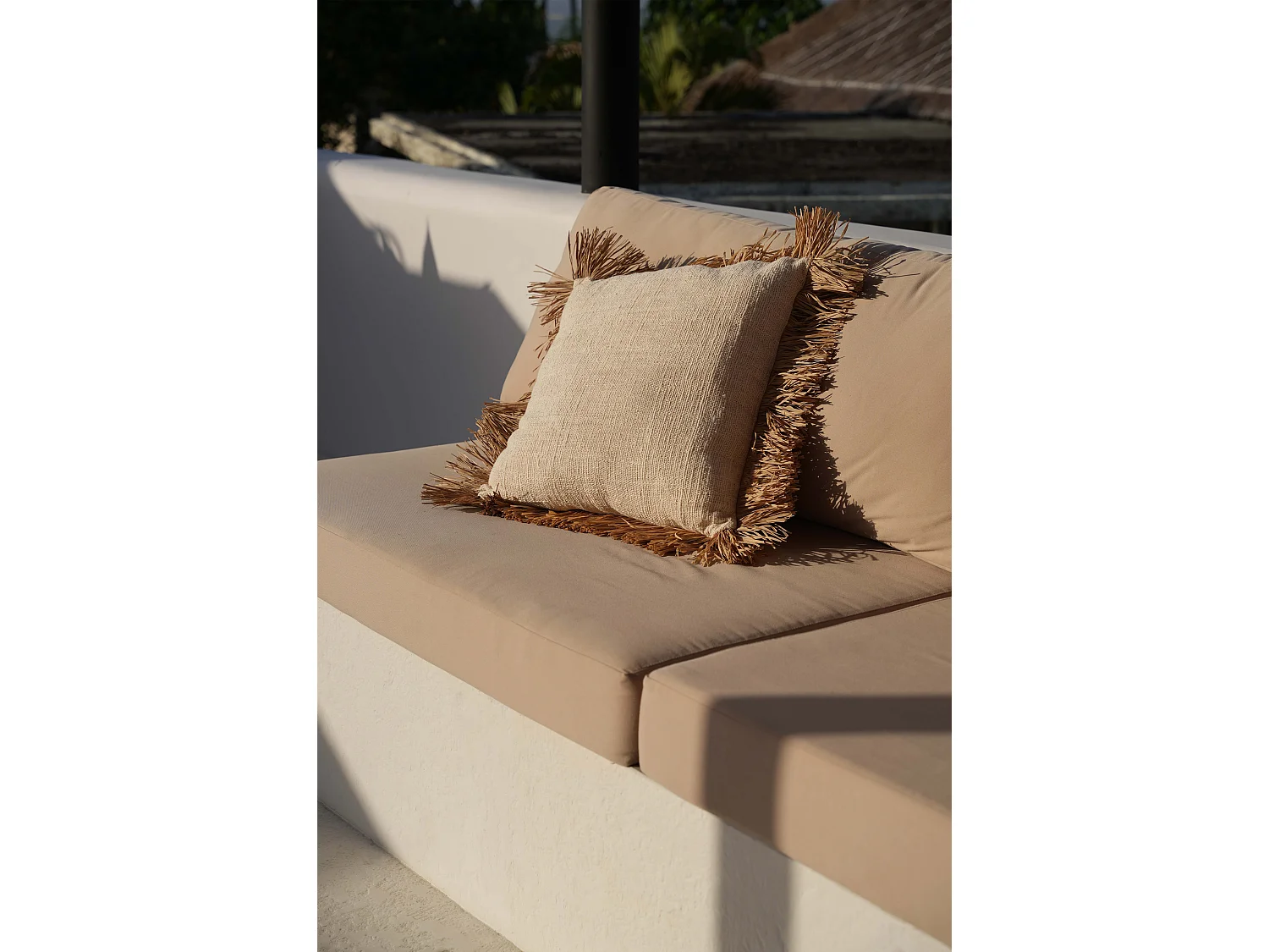 Der Saint Tropez Kissenbezug - Natur Weiss - 60x60