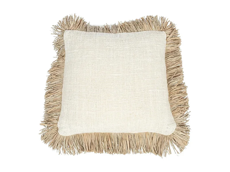 De Saint Tropez Kussenhoes - Naturel Wit - 60x60