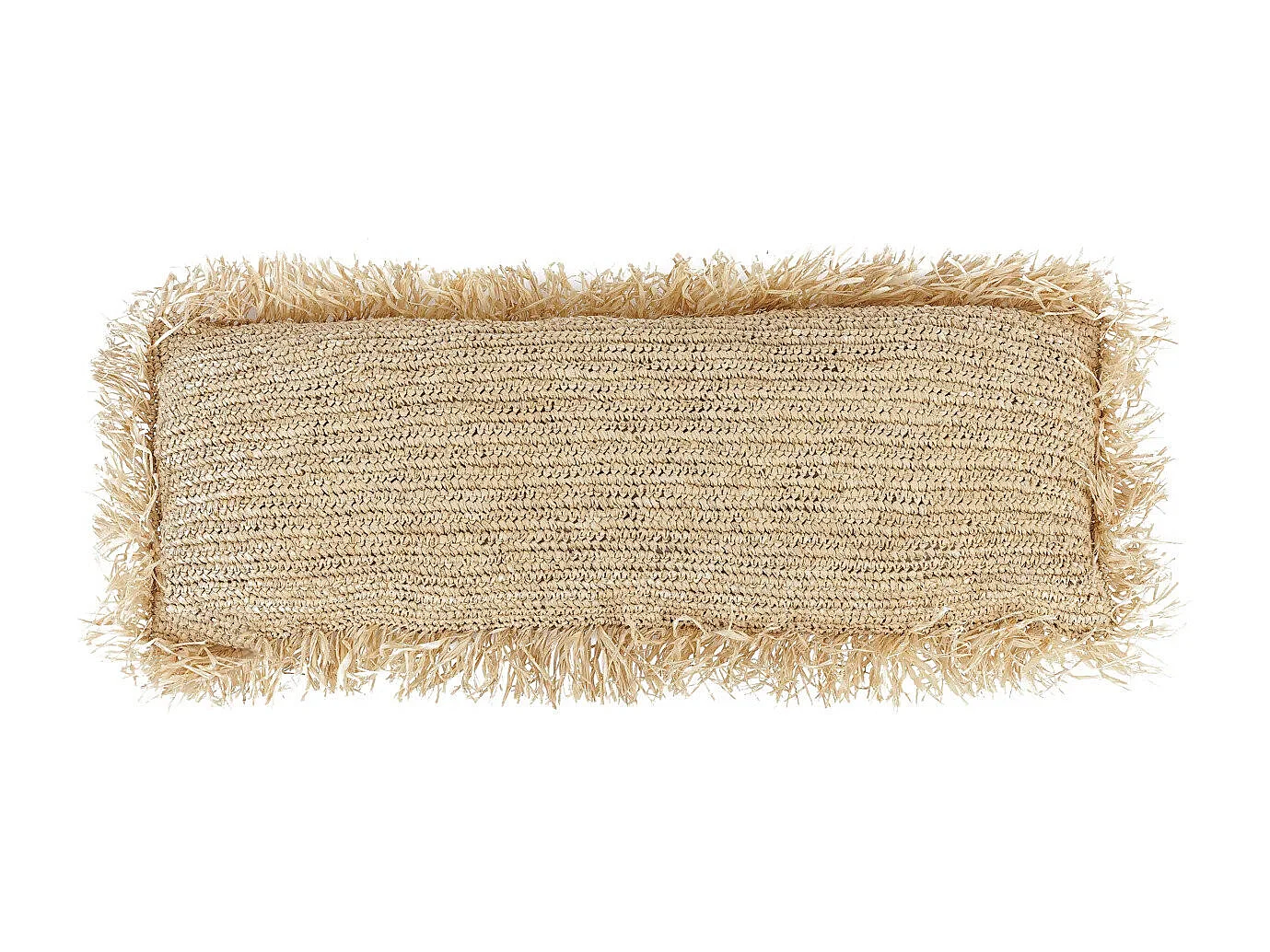 La Housse De Coussin Raffia Carré - Naturel - 35x100