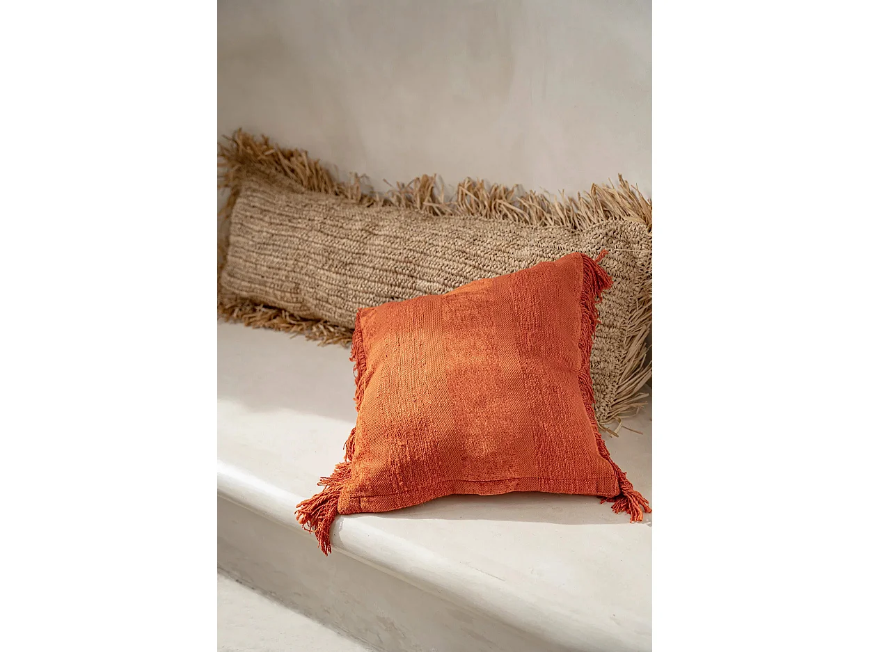 La Housse De Coussin Raffia Carré - Naturel - 35x100