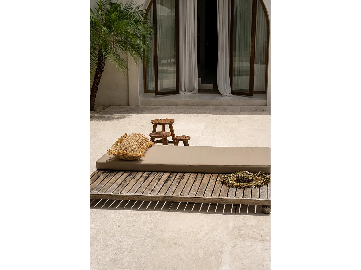 La Housse De Coussin Raffia Carré - Naturel - 35x100