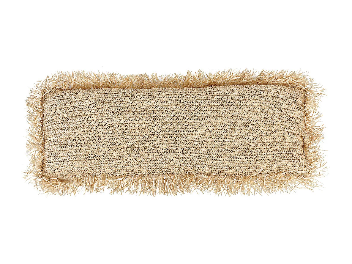 La Funda De Cojín De Rafia Cuadrada - Natural - 35x100