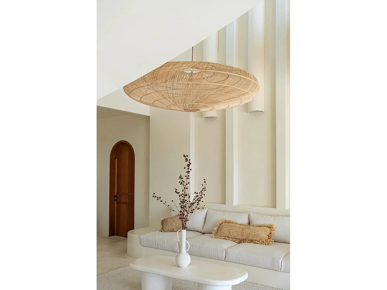 La Funda De Cojín De Rafia Cuadrada - Natural - 35x100