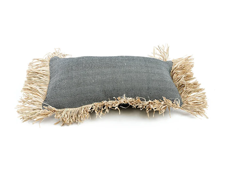 Housse De Coussin Cotton Bonita - Noir Naturel - 30x50