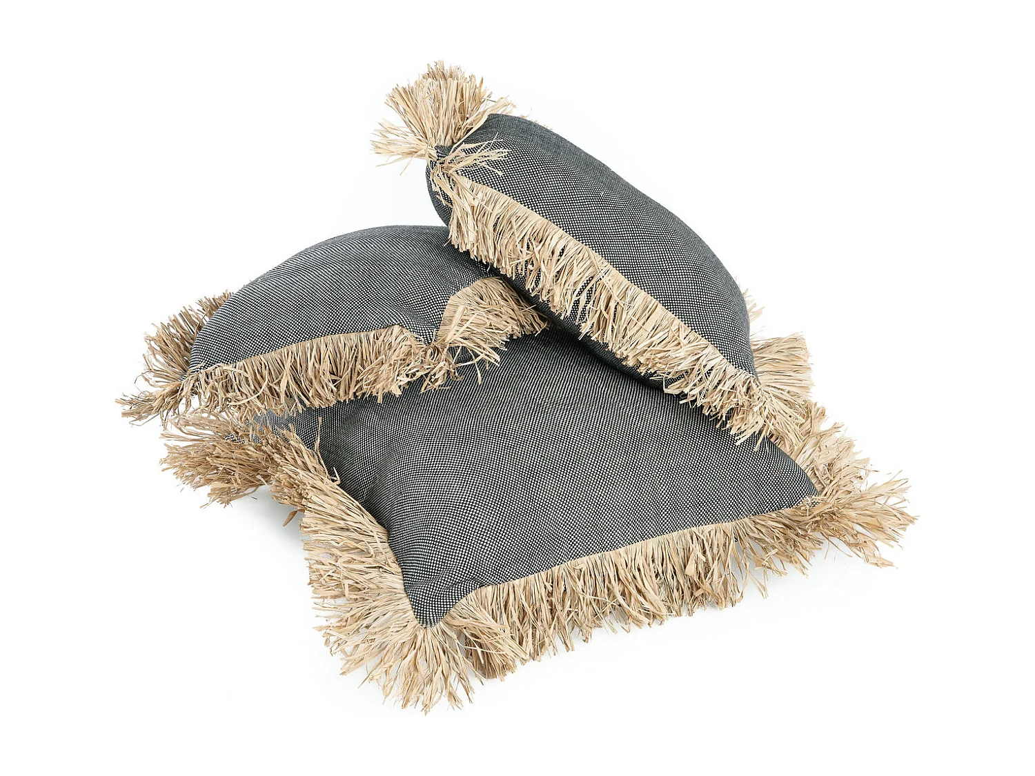 Housse De Coussin Cotton Bonita - Noir Naturel - 30x50