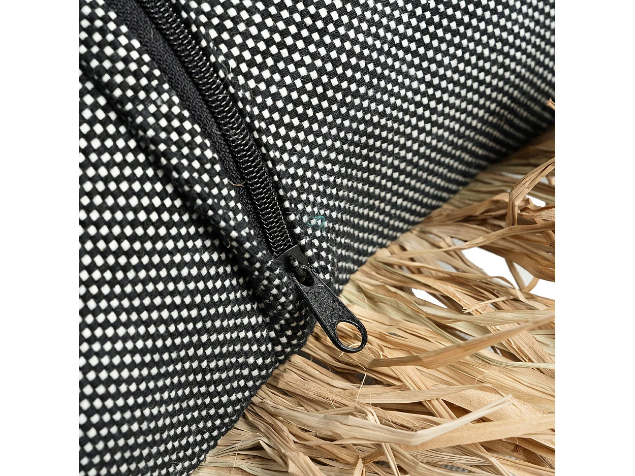 La Housse De Coussin Cotton Bonita - Noir Naturel - 30x50