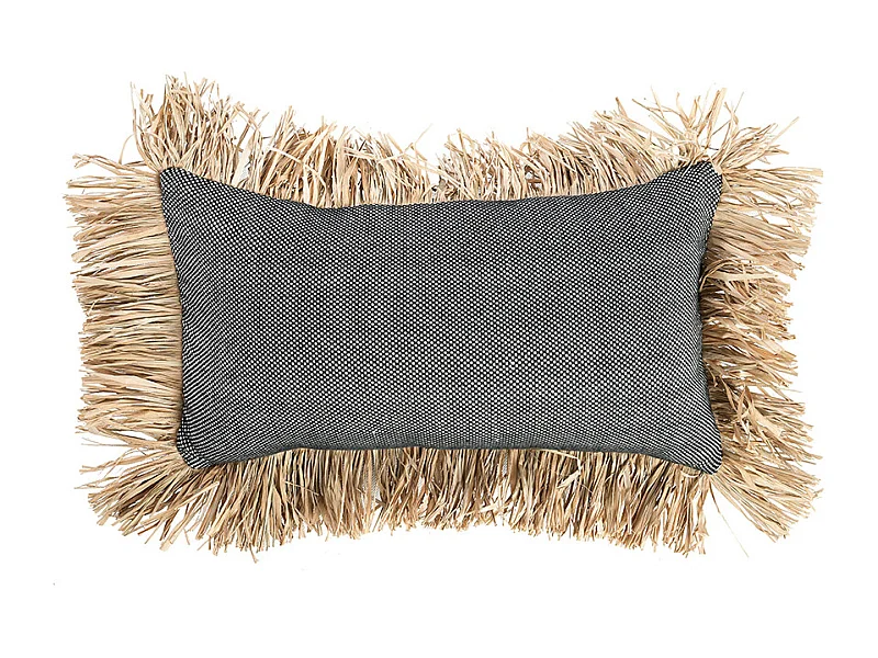 La Housse De Coussin Cotton Bonita - Noir Naturel - 30x50
