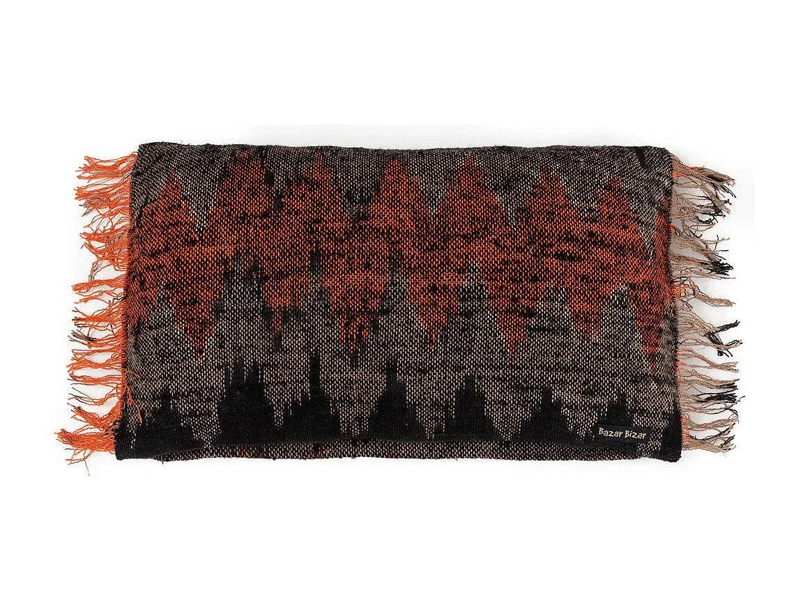 De Oh My Gee Kussenhoes - Zwart Oranje - 30x50