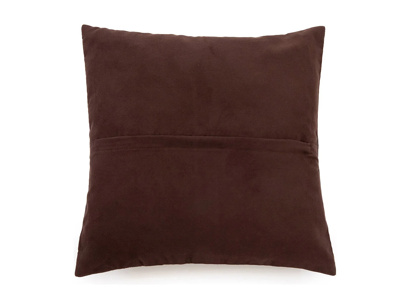 Fodera per Cuscino Quattro Pannelli di Cuoio - Cioccolato - 40x40