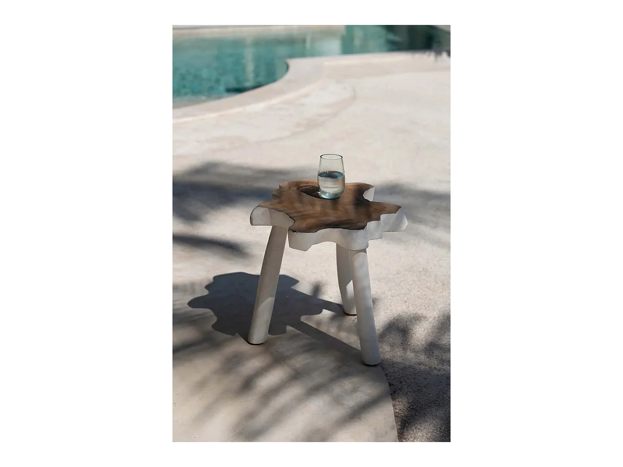 La Table D'appoint Organic - Blanc Naturel