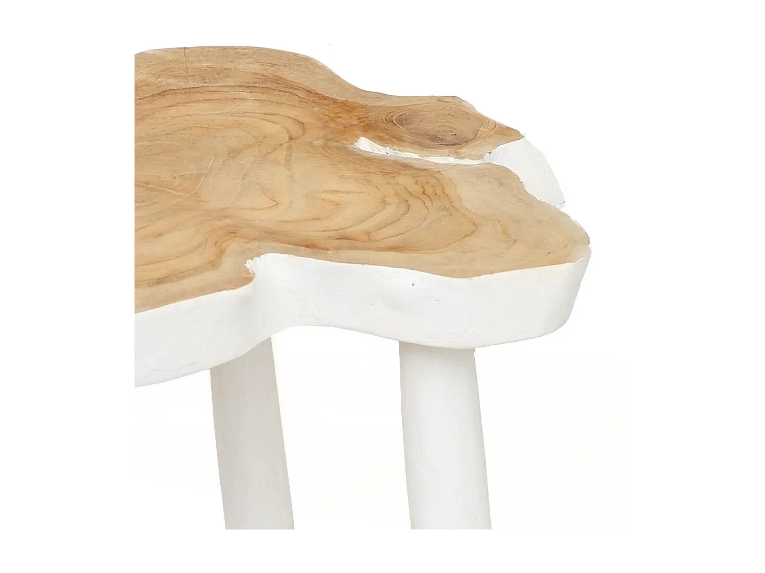 De Organic Bijzettafel - Naturel Wit