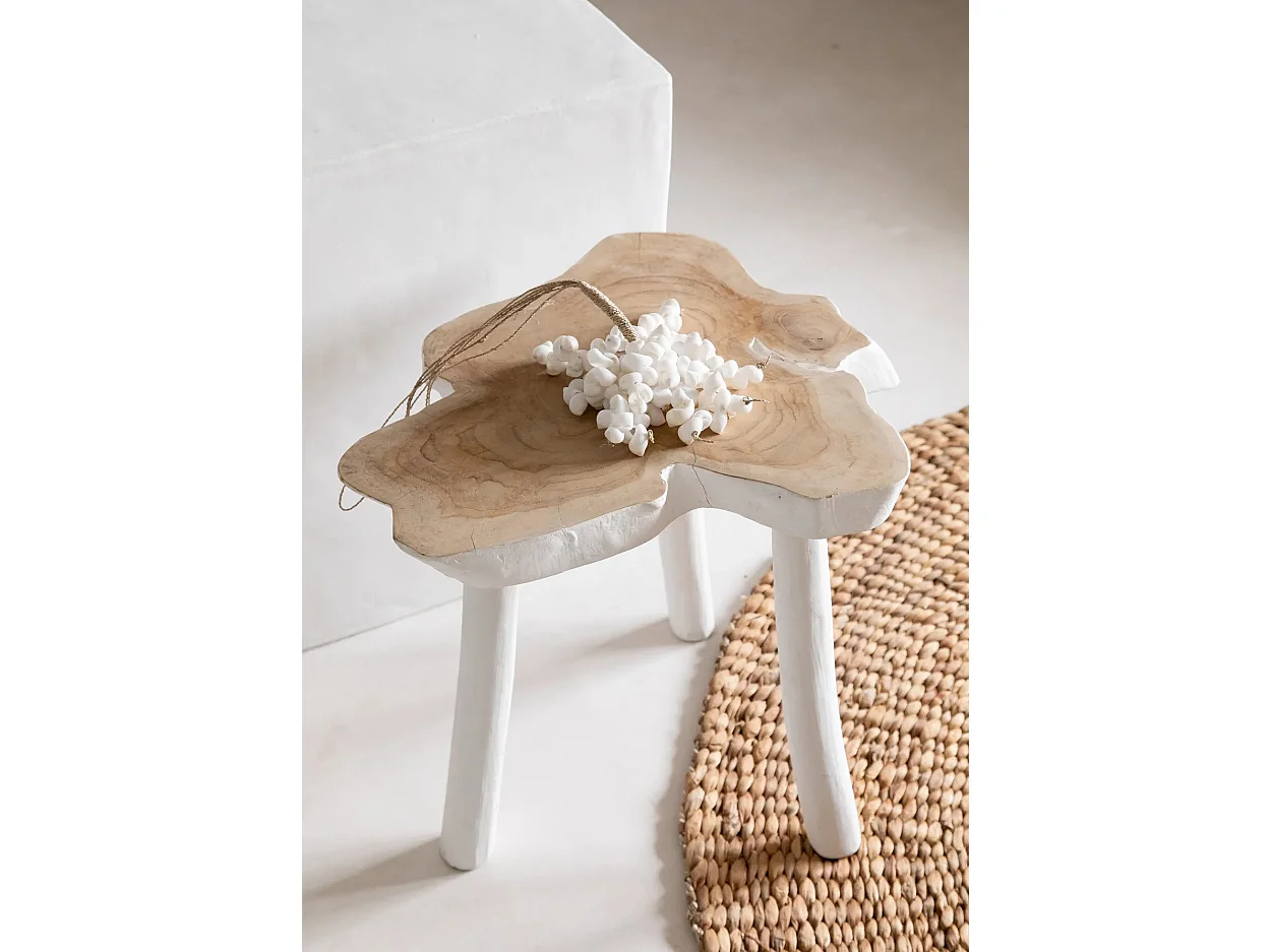 De Organic Bijzettafel - Naturel Wit