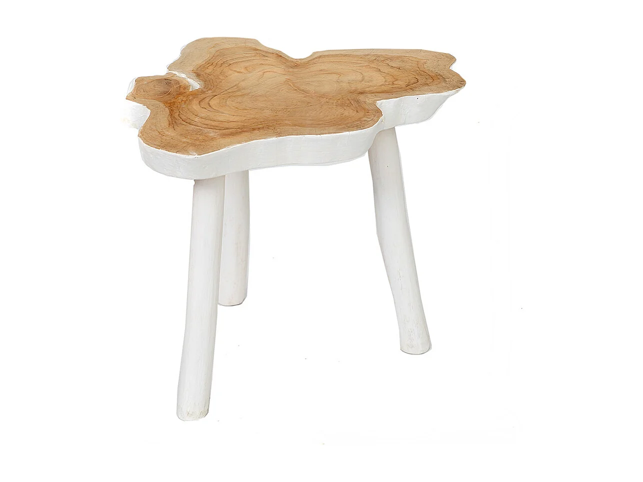 De Organic Bijzettafel - Naturel Wit