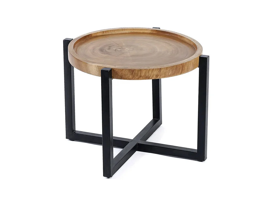 La table d'appoint Rain Tree - Noir naturel