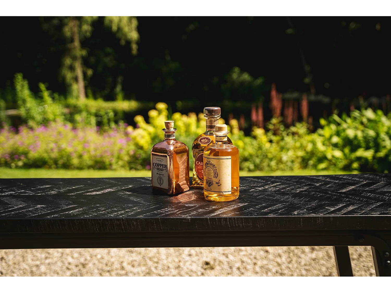 La Table Haute Chevrons - Noir - 140cm