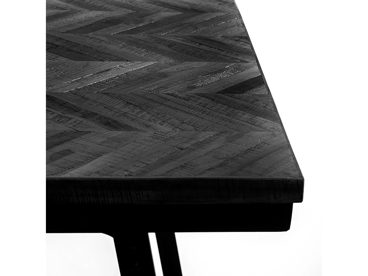 La Table Haute Chevrons - Noir - 140cm