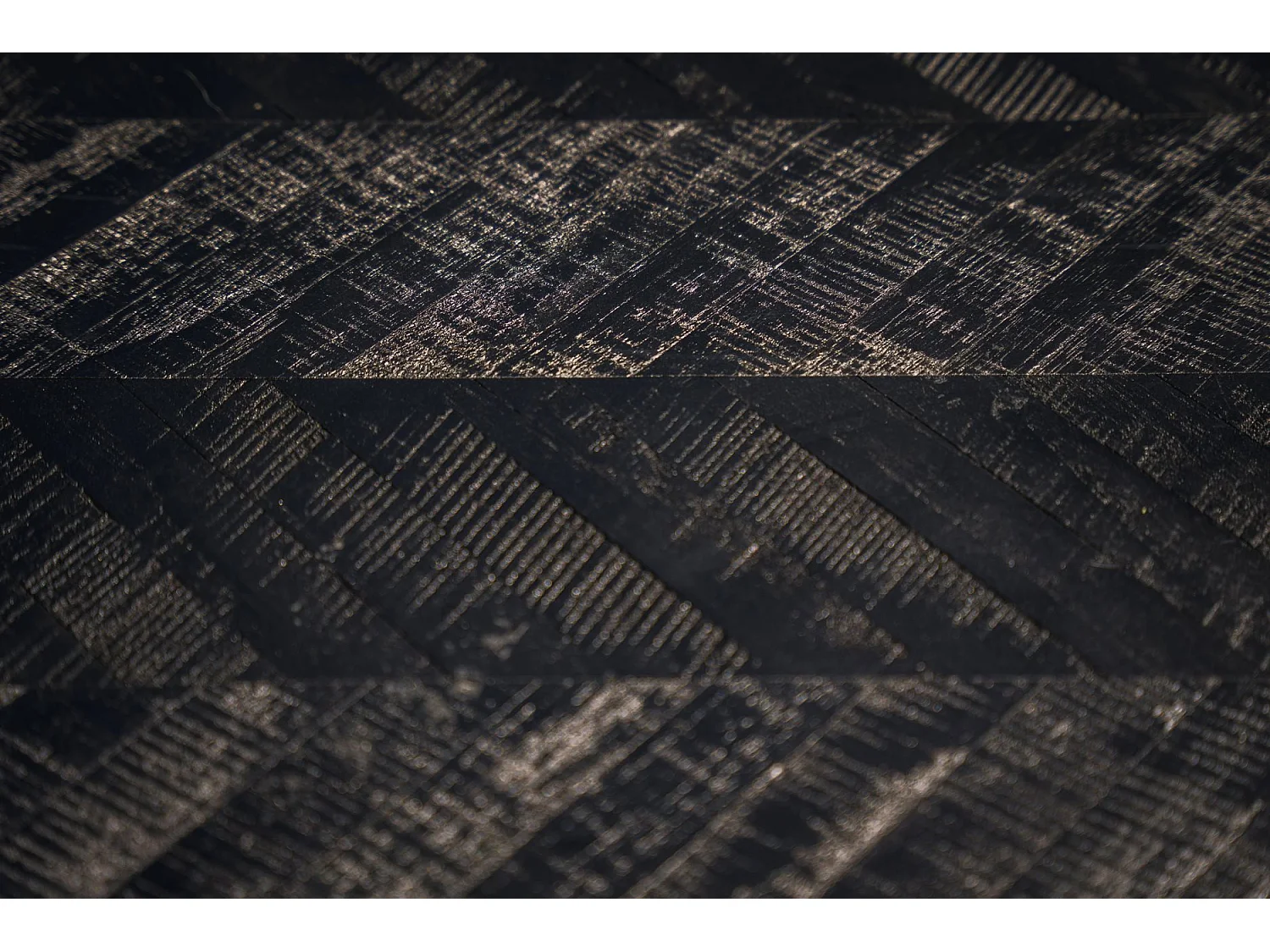 La Table Haute Chevrons - Noir - 140cm